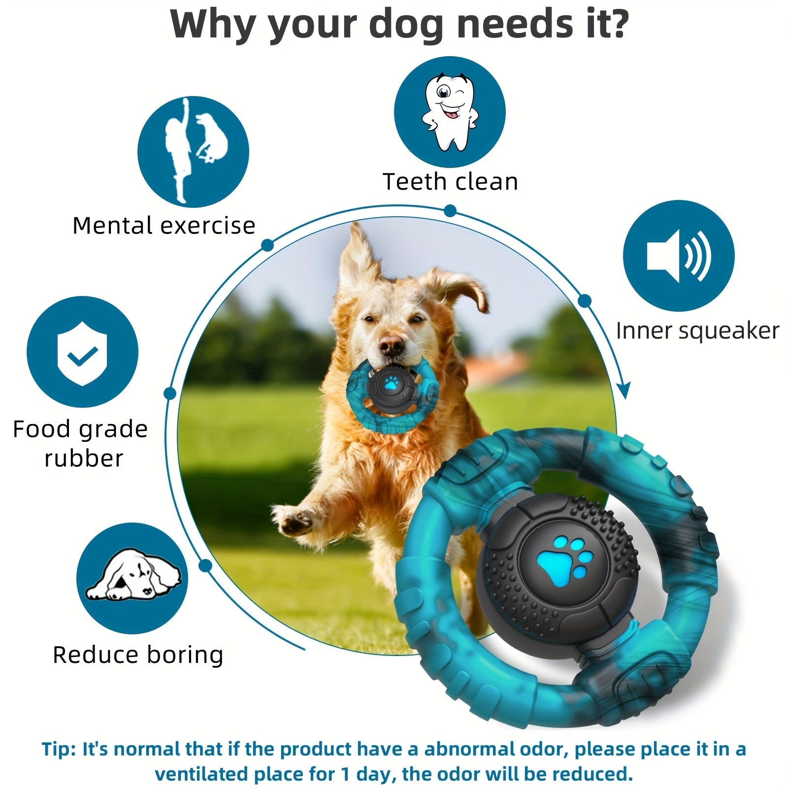 Steering Wheel Dog Chew Toy for Medium Dogs - Image 2