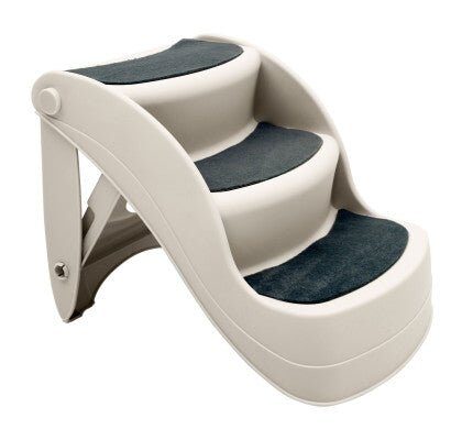 38cm Foldable Pet Stairs Ramp – White